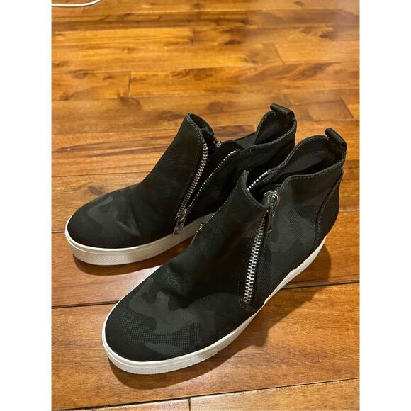 🩷 New Steve Madden Wedgie black camo size 8 - Picture 4 of 13
